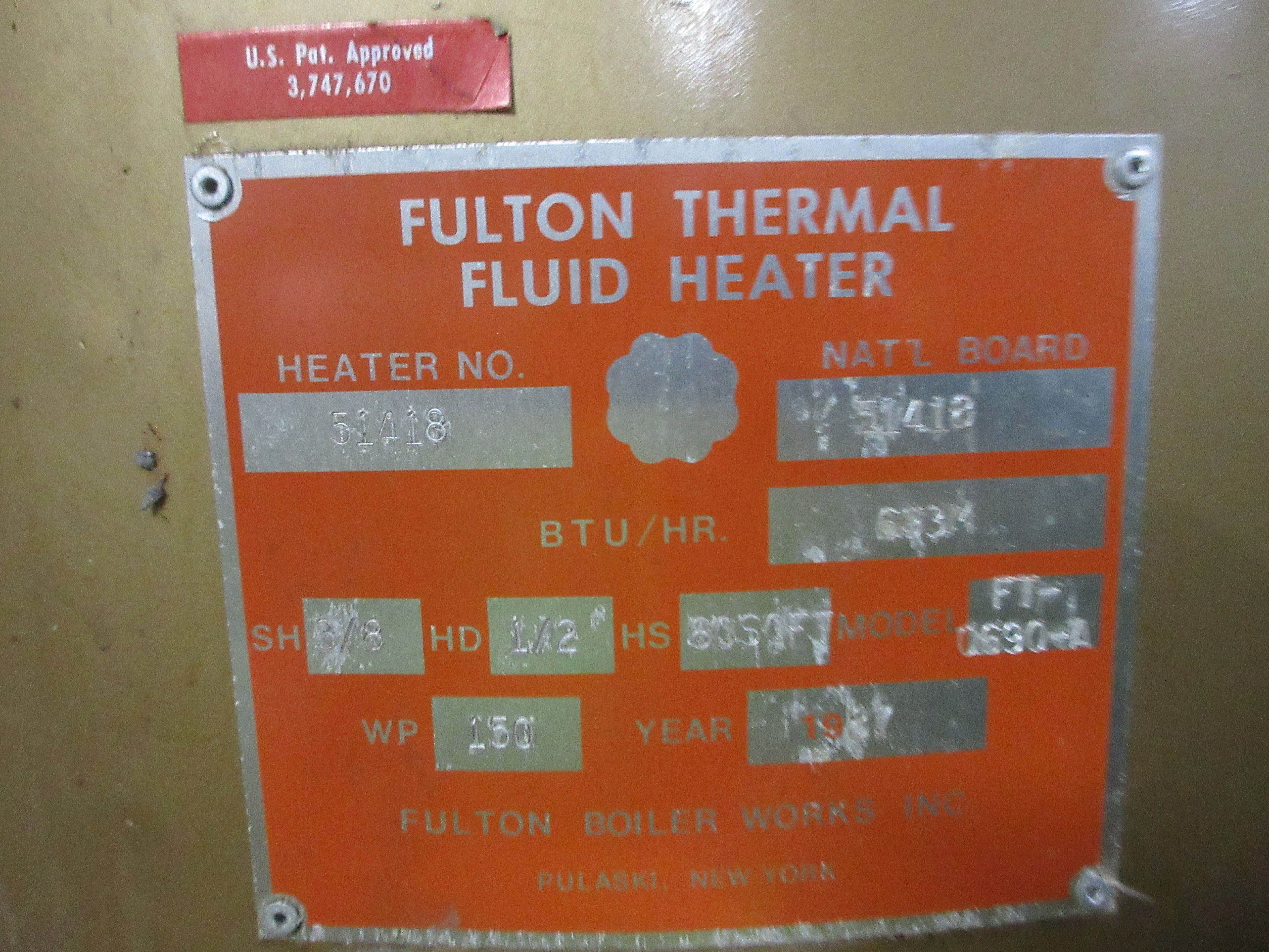 Carbon Steel Hot Oil Boiler - IPP# 245492
