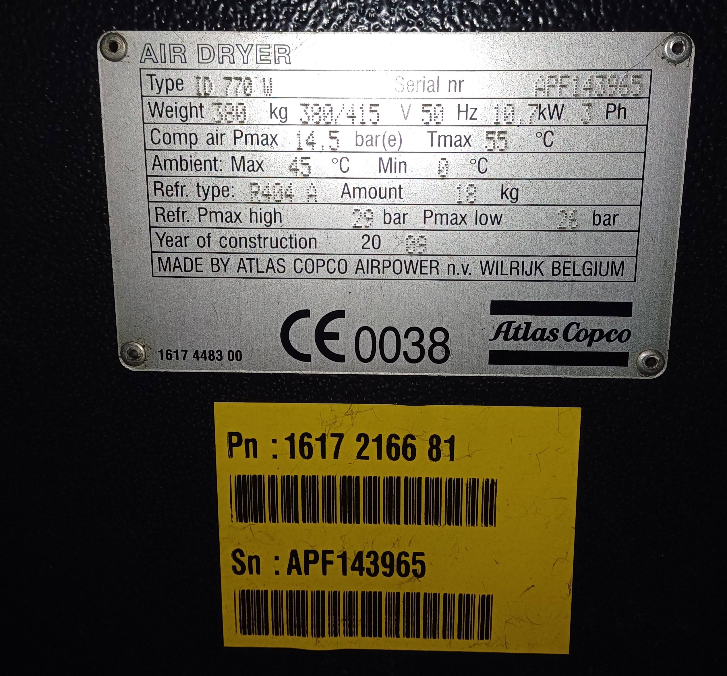  Rotary Compressor 2,500 m3/h (1,471 CFM) Carbon Steel For Sale - IPP# 245814