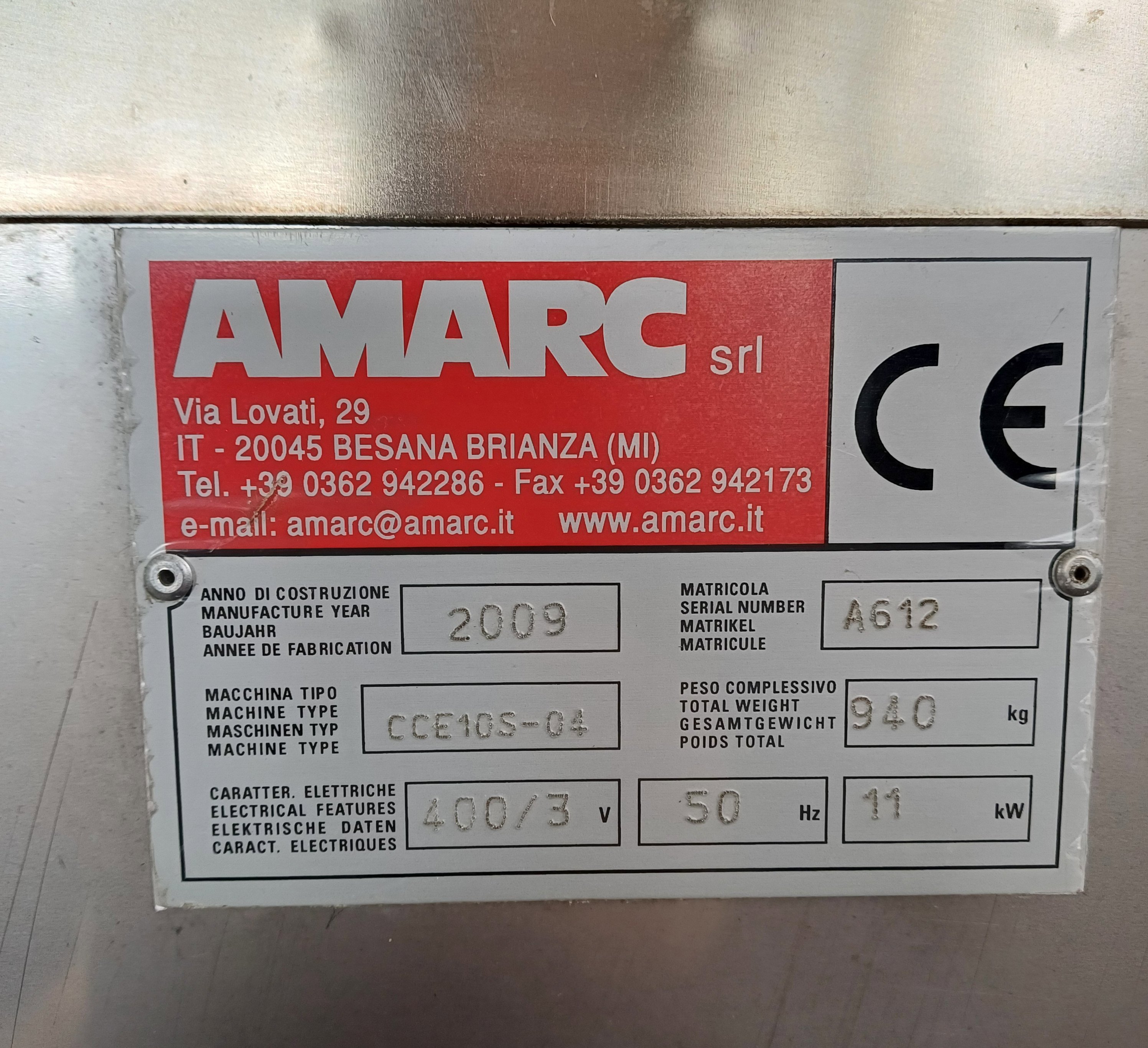 Dryer-Oven Amarc srl CCE10S-O41P Stainless Steel 304 - IPP# 245821