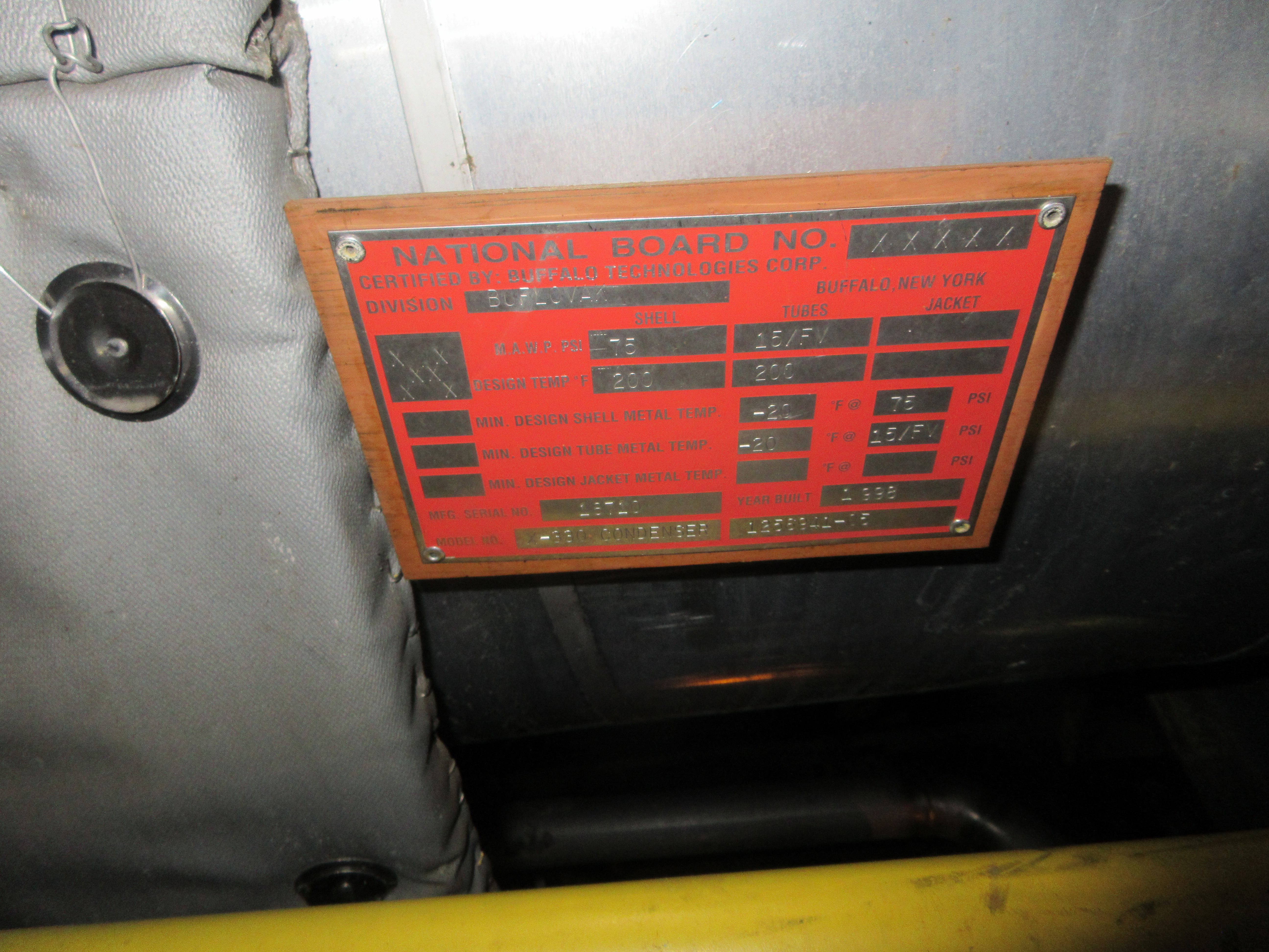 Rising/Falling Film Evaporator Buflovak/Blaw Knox x-320 steam chest Stainless Steel 316 - IPP# 246737