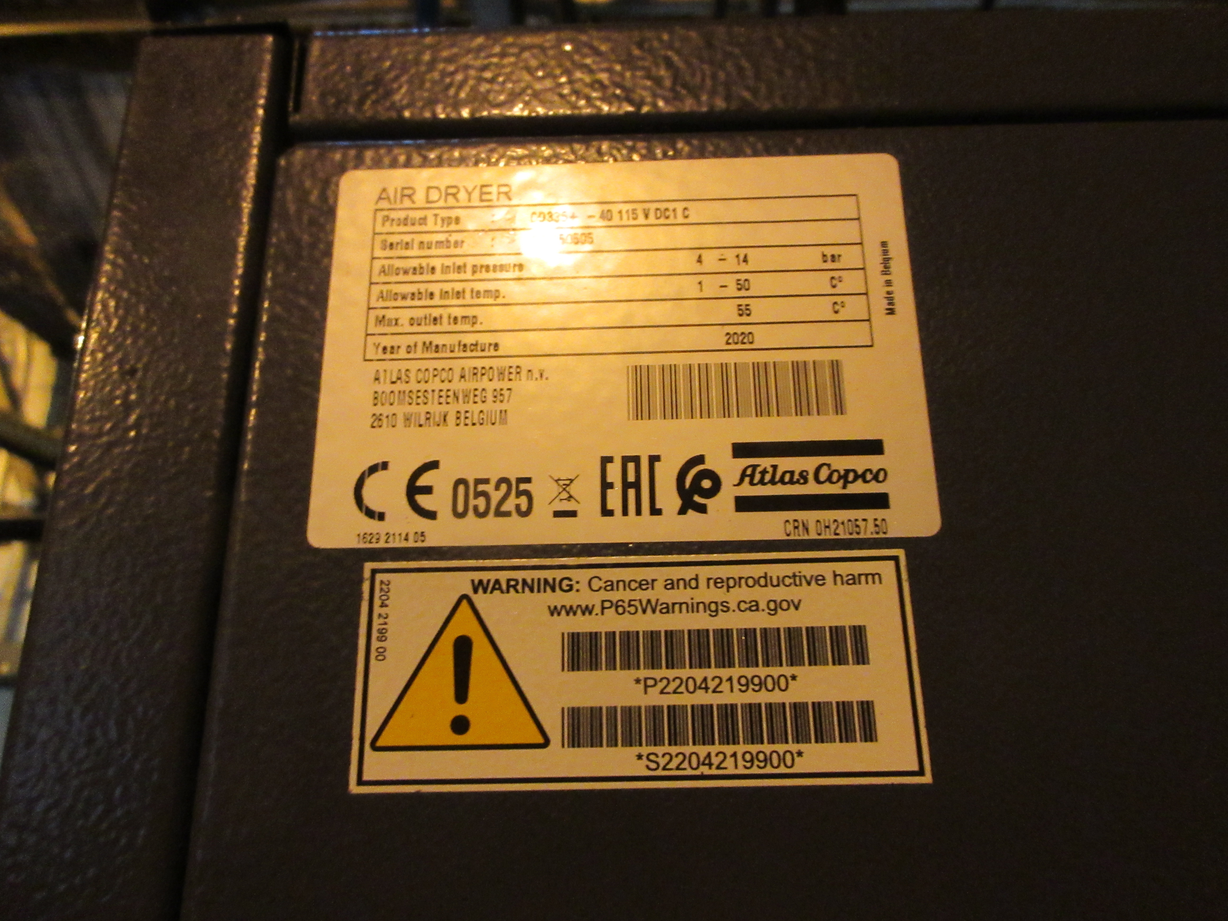 Dryer-Air Refrigerant / Heat by Atlas Copco CD335+ - IPP# 246811