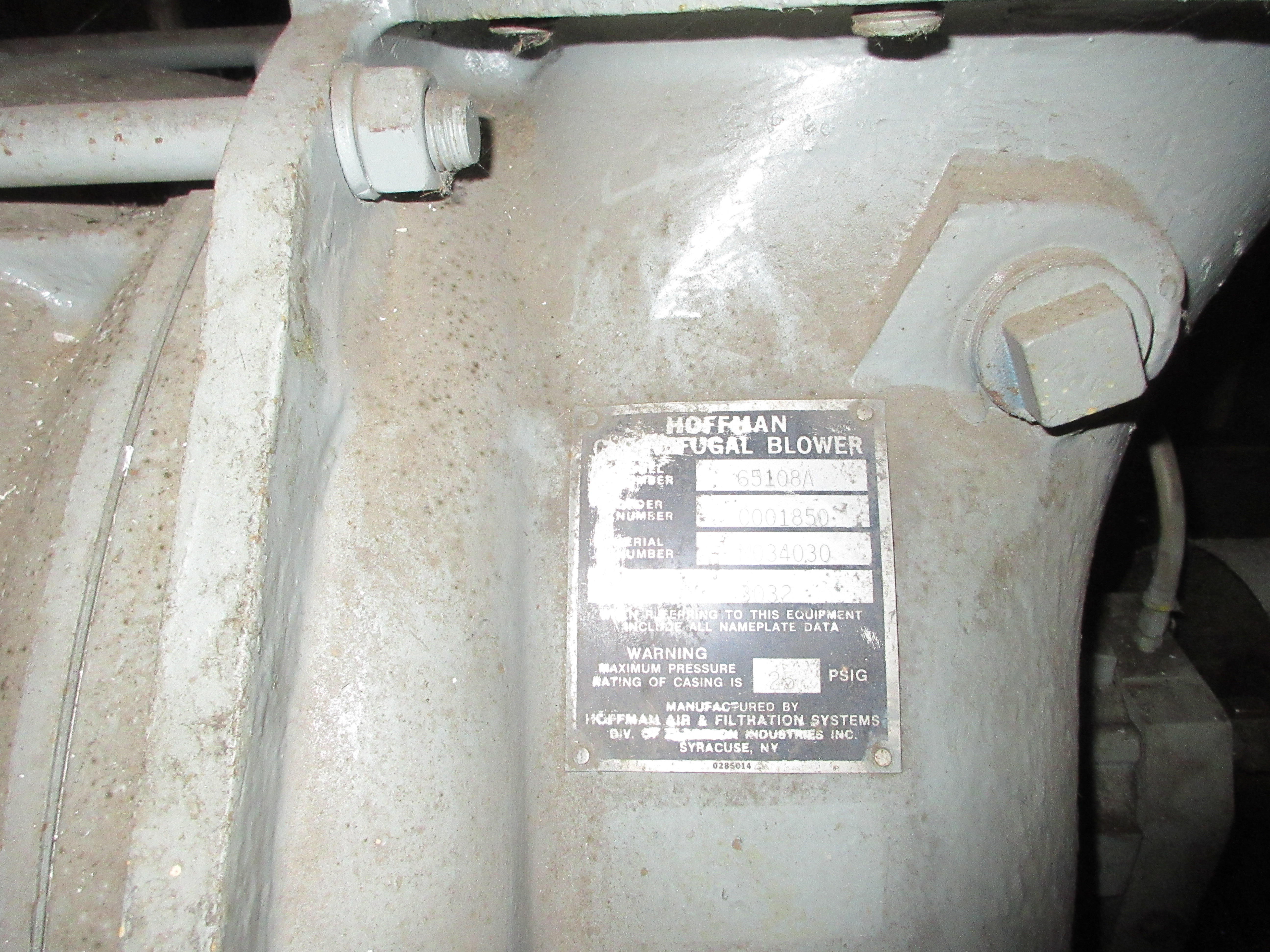   Blower 14,442 m3/h (8,500 CFM) Carbon Steel For Sale - IPP# 246947