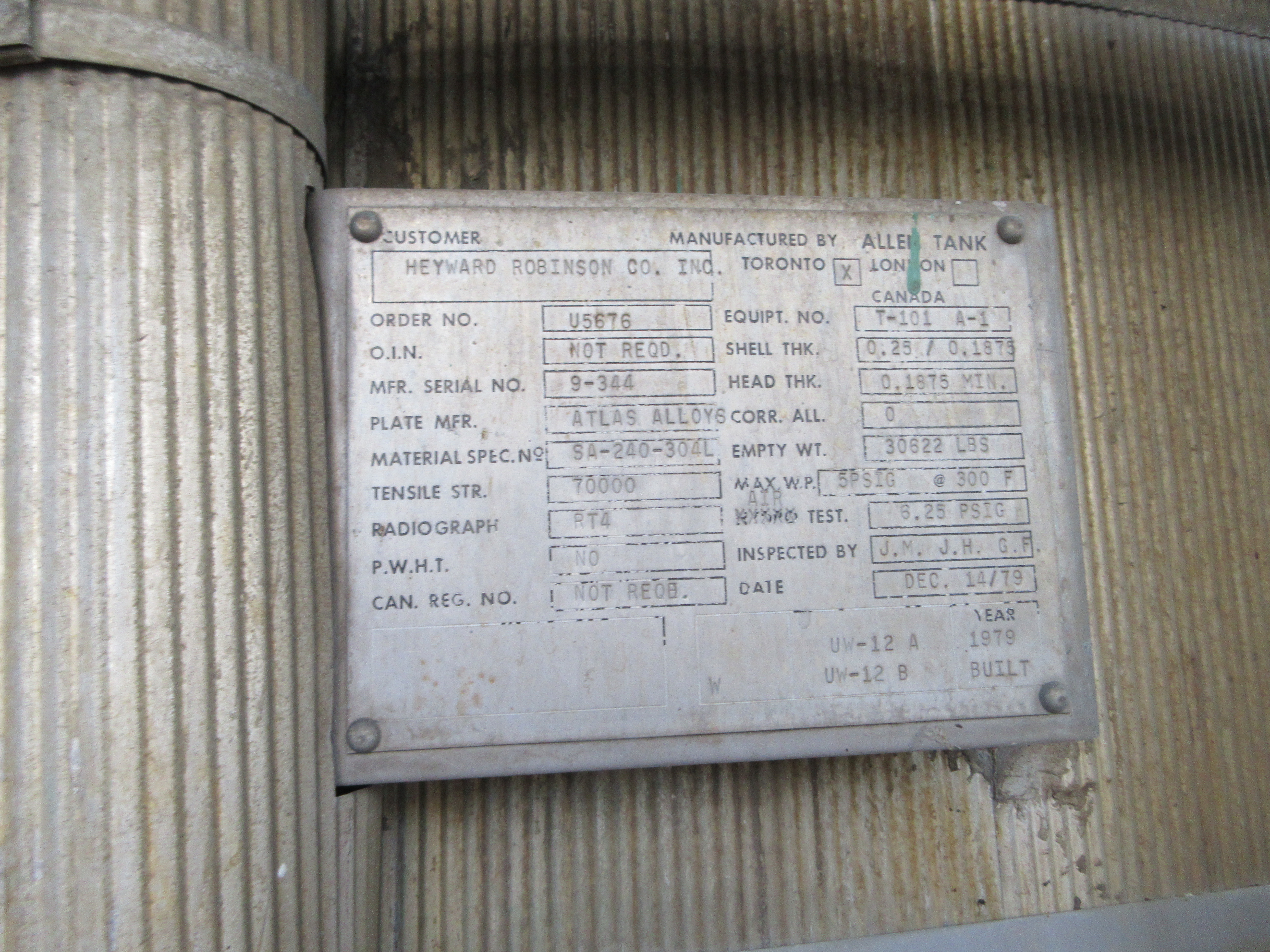  Tray Column 3,050 mm (120 in) Stainless Steel 304 For Sale - IPP# 246926