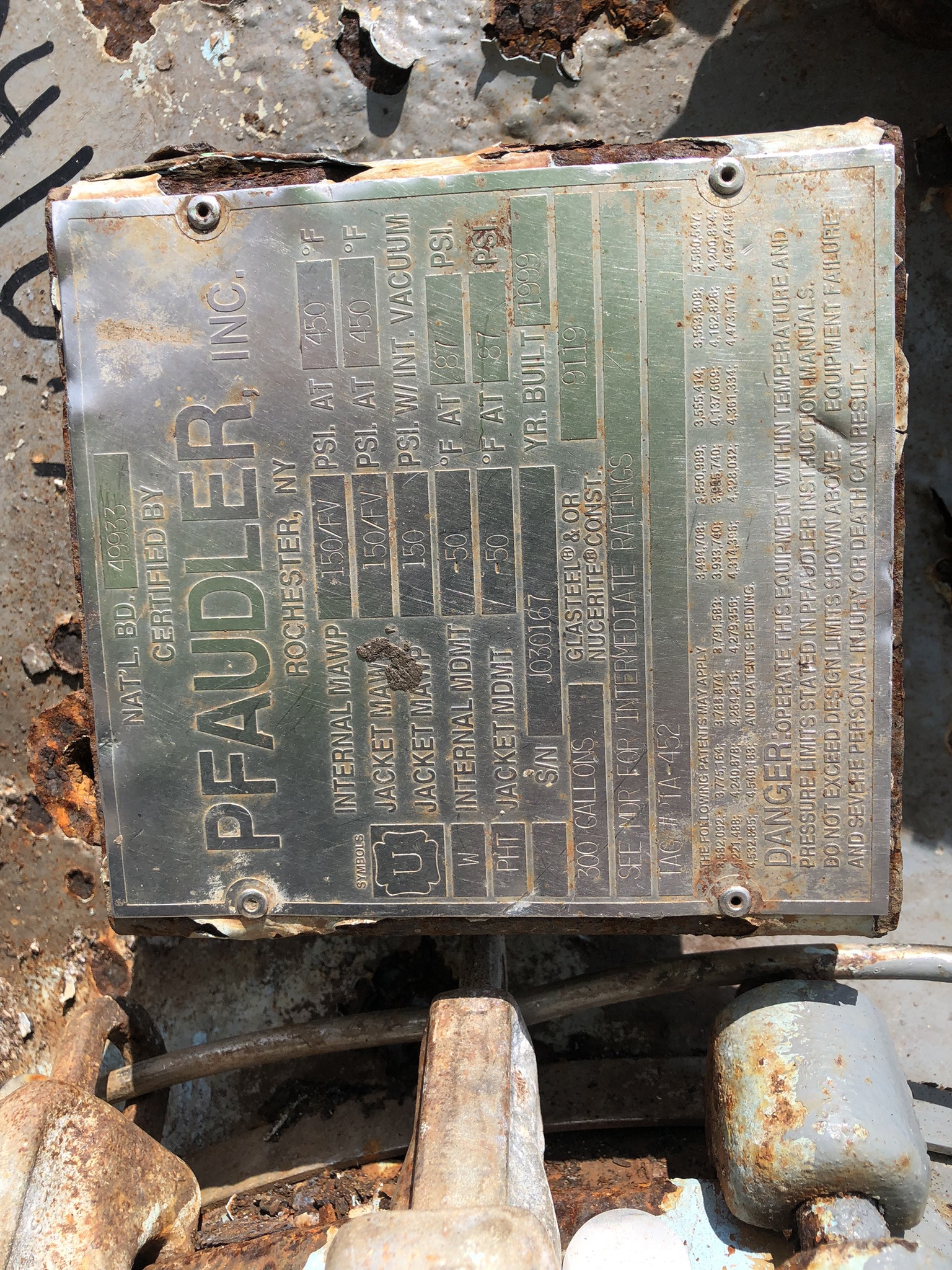 Glasslined Pfaudler RS Batch Type Body Only Reactor - IPP# 241017