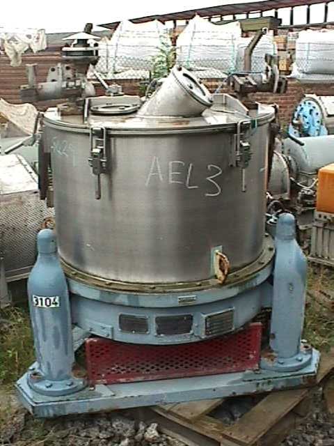  Manual Discharge-Top Centrifuge-Basket 850 mm (33.5 in) Stainless Steel 316 For Sale - IPP# 45429