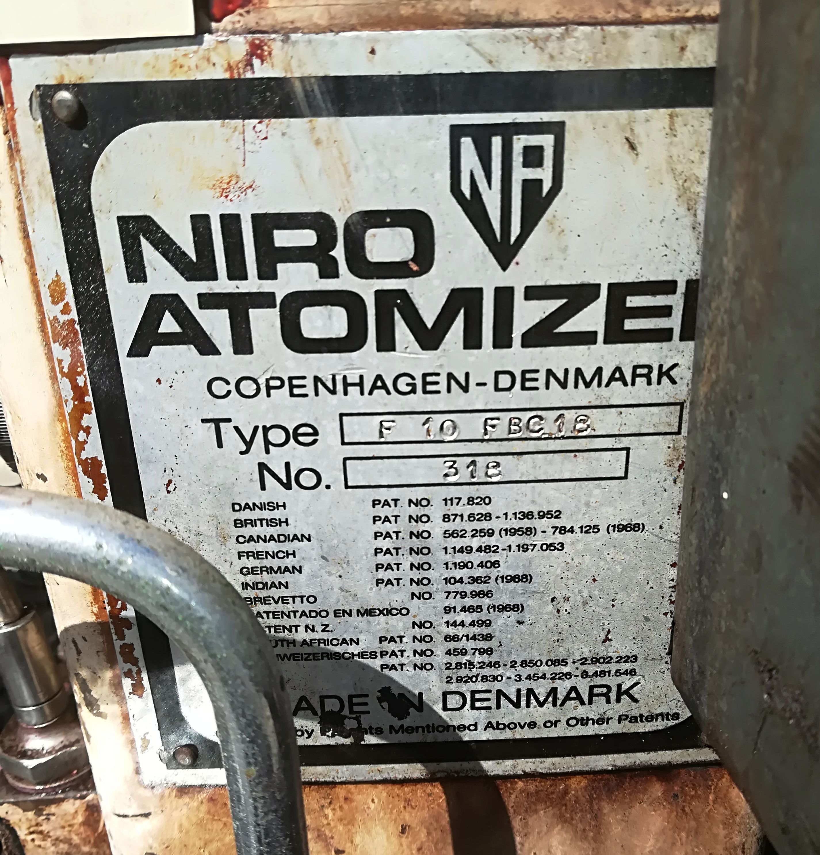 Niro F10-FBC18 Dryer-Spray - IPP# 706166