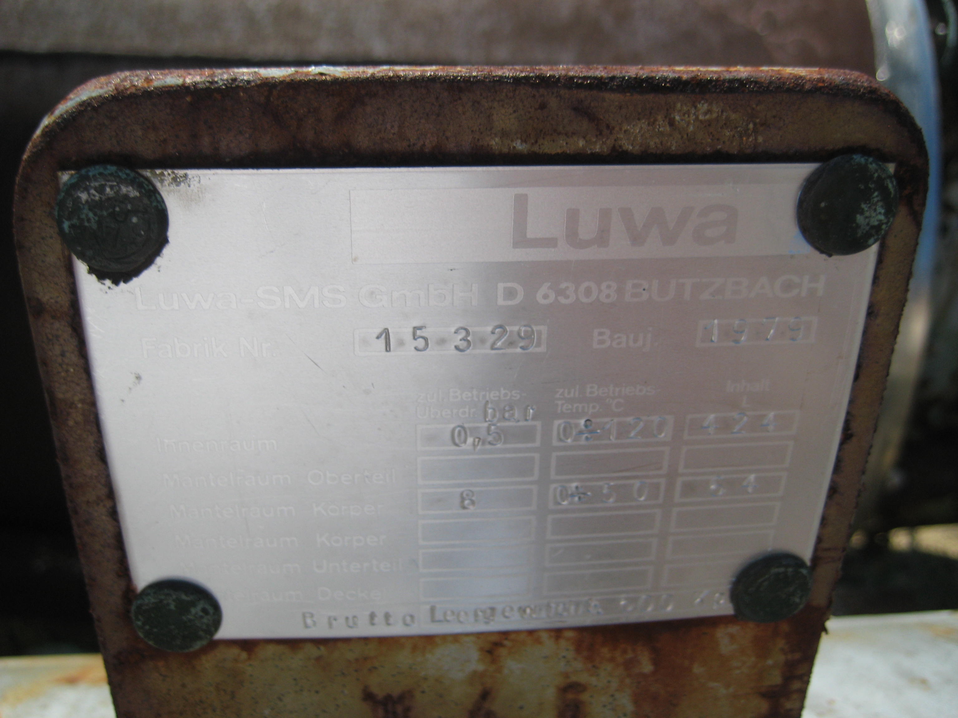  Dryer-Thin Film 7.5 m² (80.7 ft²) Stainless Steel 316 For Sale - IPP# 70265