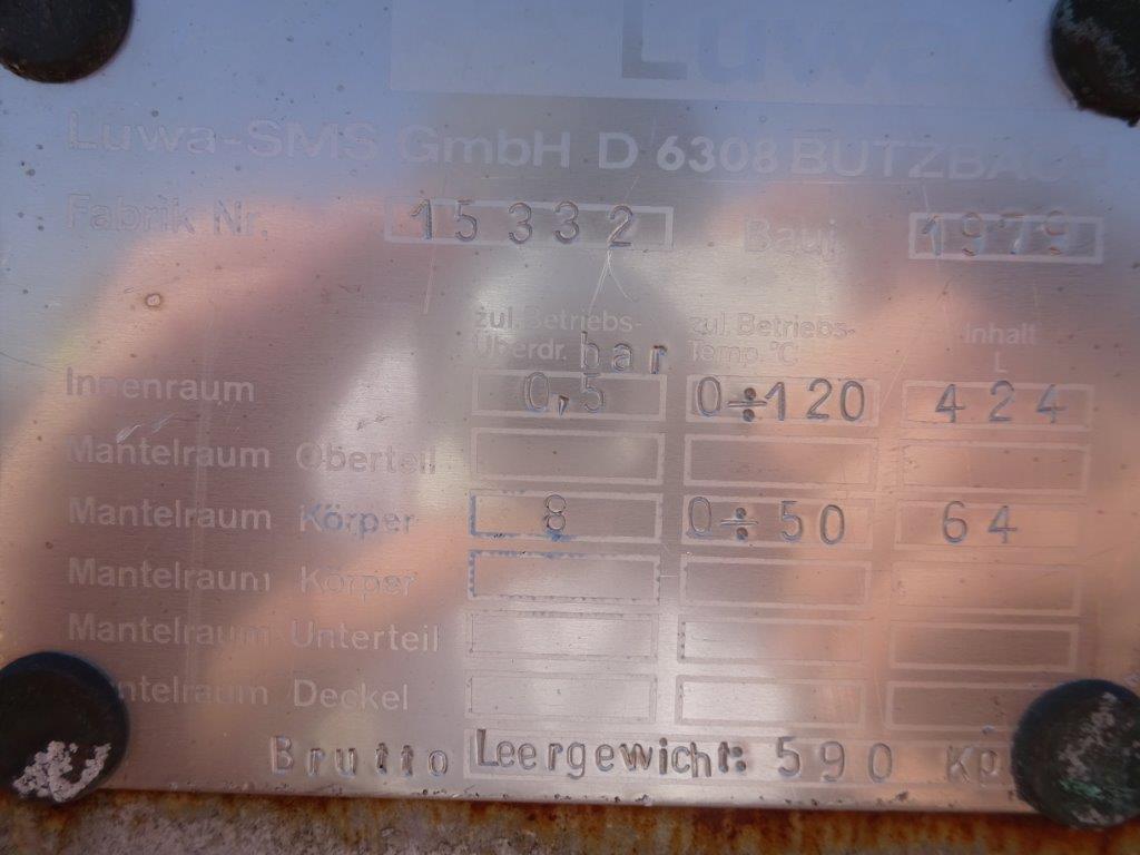   Dryer-Thin Film 7.5 m² (80.7 ft²) Stainless Steel 316 For Sale - IPP# 70270