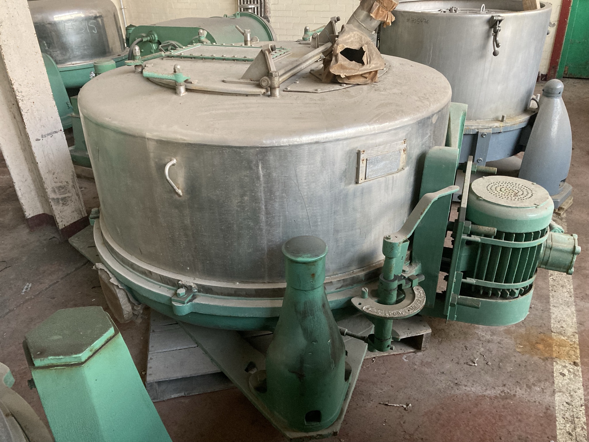  Manual Discharge-Top Centrifuge-Basket 1,200 mm (47.2 in) Stainless Steel 316 For Sale - IPP# 702023