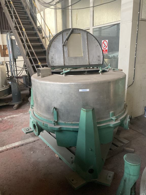  Manual Discharge-Top Centrifuge-Basket 1,200 mm (47.2 in) Stainless Steel 316 For Sale - IPP# 702022