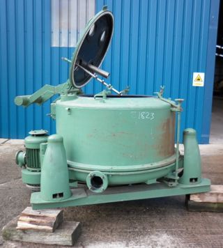 Rubberlined Manual Discharge-Top Centrifuge-Basket