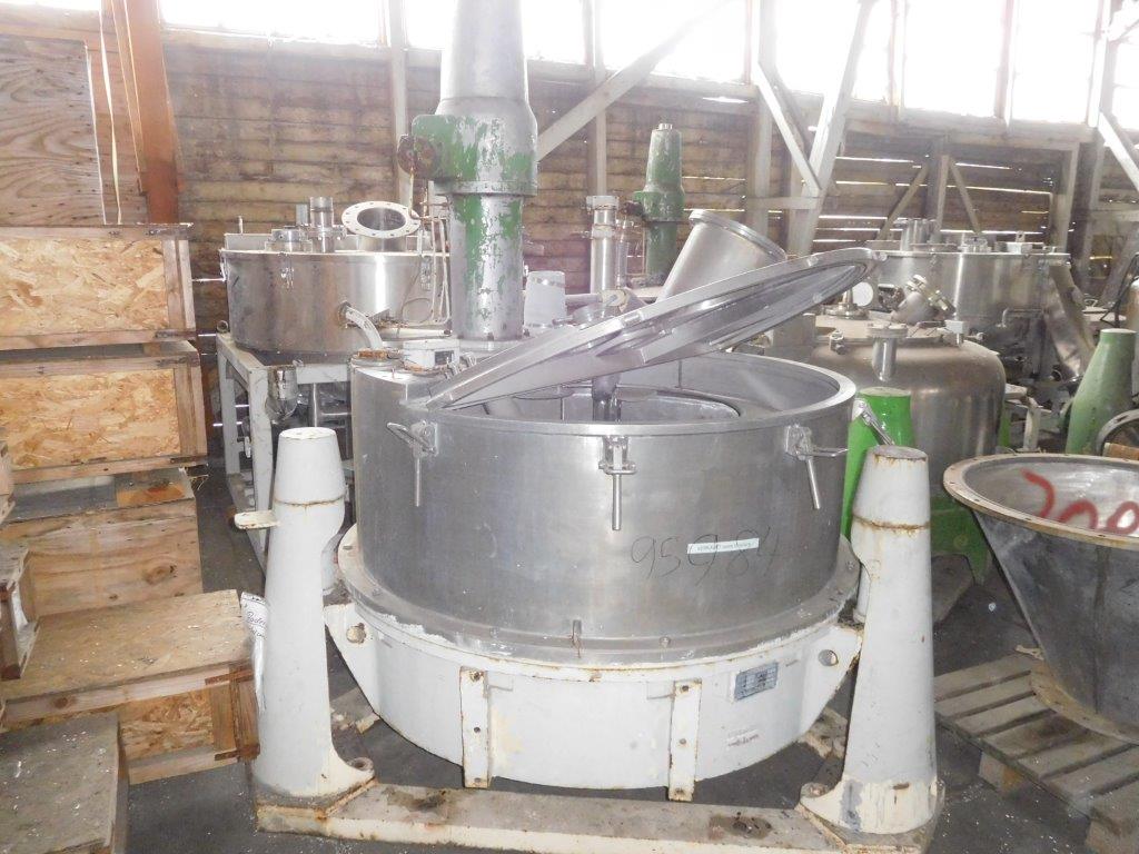  Manual Discharge-Top Centrifuge-Basket 1,250 mm (49.2 in) Stainless Steel Austenitic For Sale - IPP# 95984