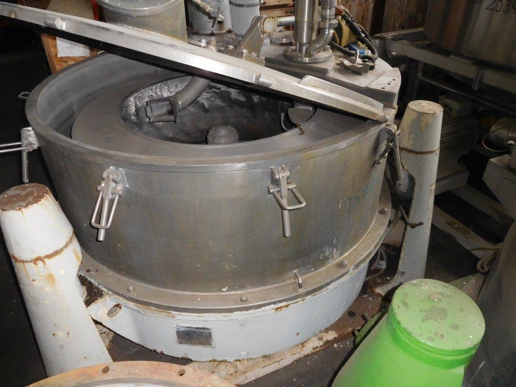  Manual Discharge-Top Centrifuge-Basket 1,250 mm (49.2 in) Stainless Steel Austenitic For Sale - IPP# 95984