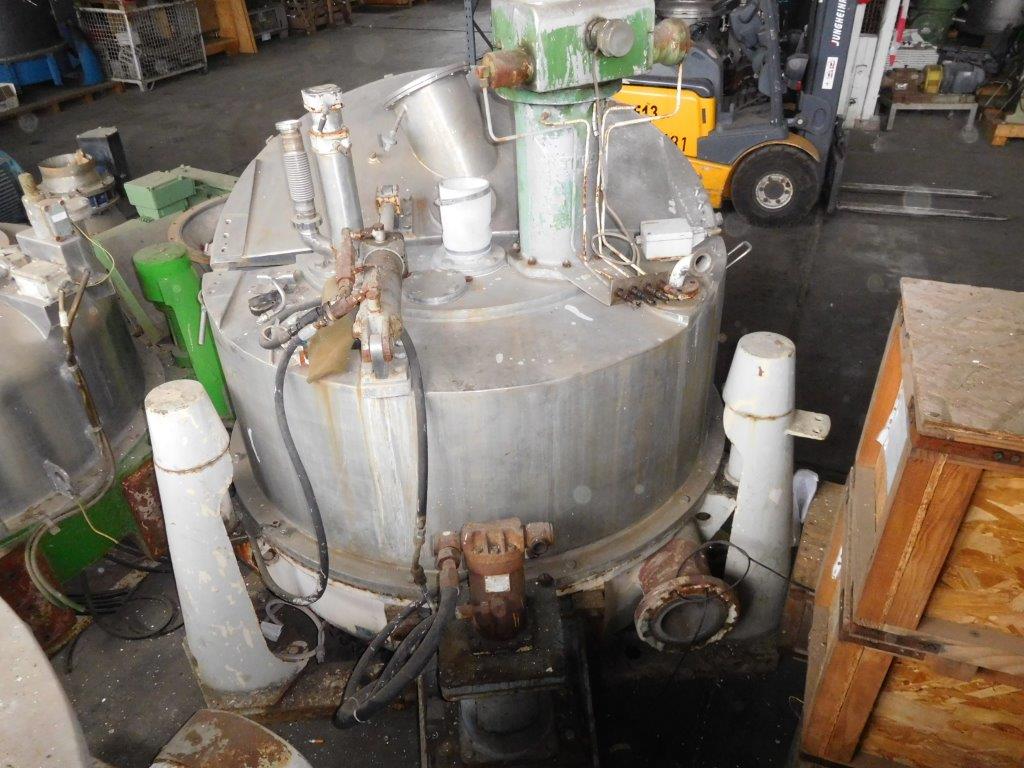  Manual Discharge-Top Centrifuge-Basket 1,250 mm (49.2 in) Stainless Steel Austenitic For Sale - IPP# 95984