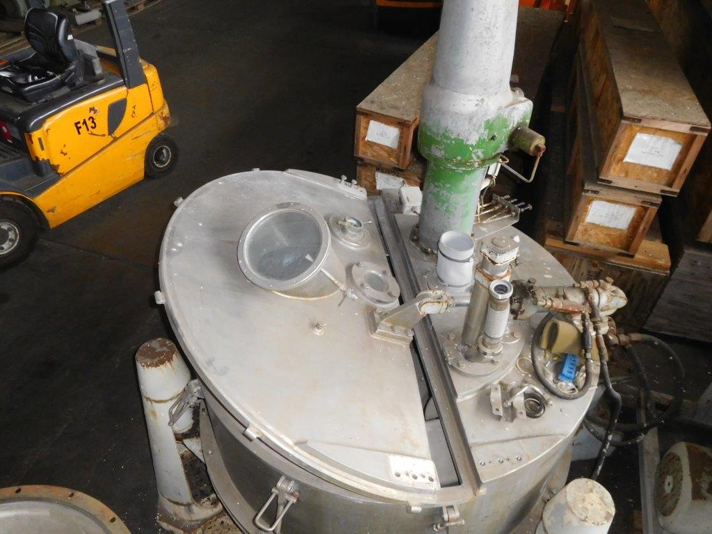  Manual Discharge-Top Centrifuge-Basket 1,250 mm (49.2 in) Stainless Steel Austenitic For Sale - IPP# 95984