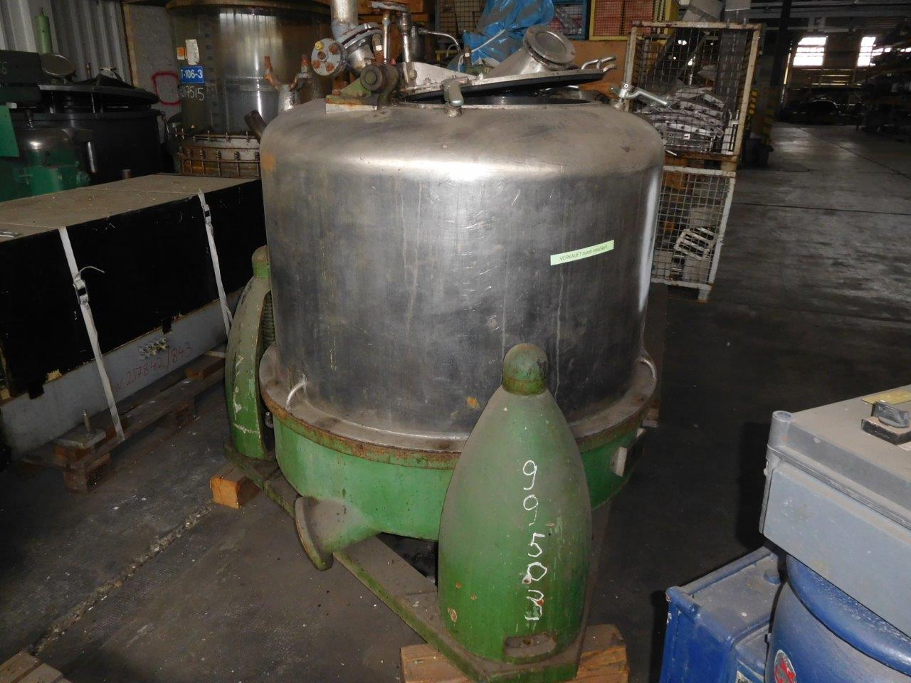  Manual Discharge-Top Centrifuge-Basket 1,000 mm (39.4 in) Stainless Steel Austenitic For Sale - IPP# 99503