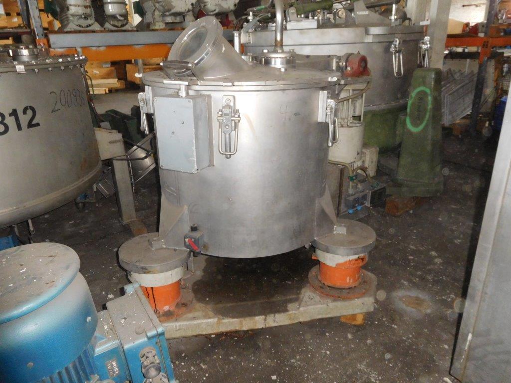  Manual Discharge-Top Centrifuge-Basket 500 mm (19.7 in) Stainless Steel Austenitic For Sale - IPP# 99504