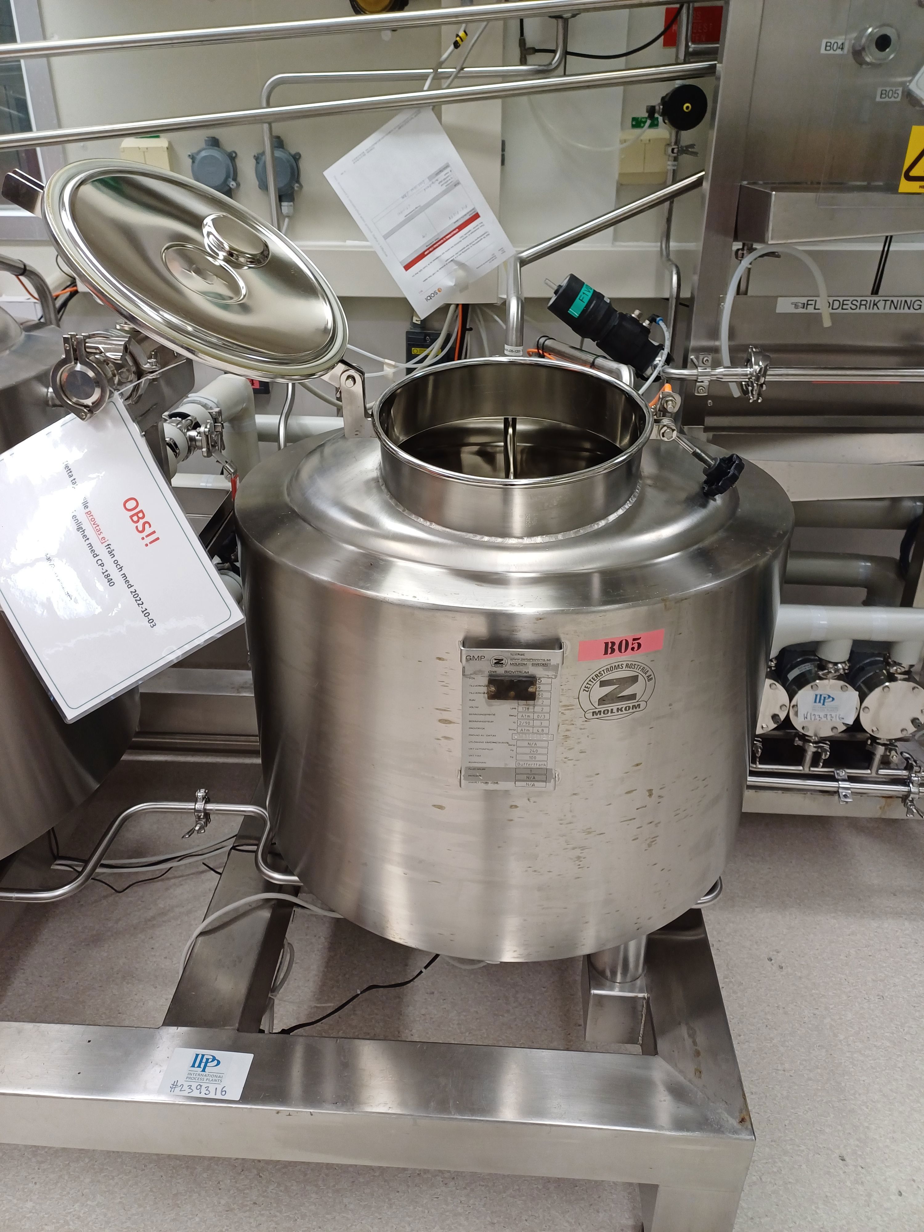 IPP# 1136, 385 Liter (100 Gallon) Clean In Place System Clean In Place System For Sale